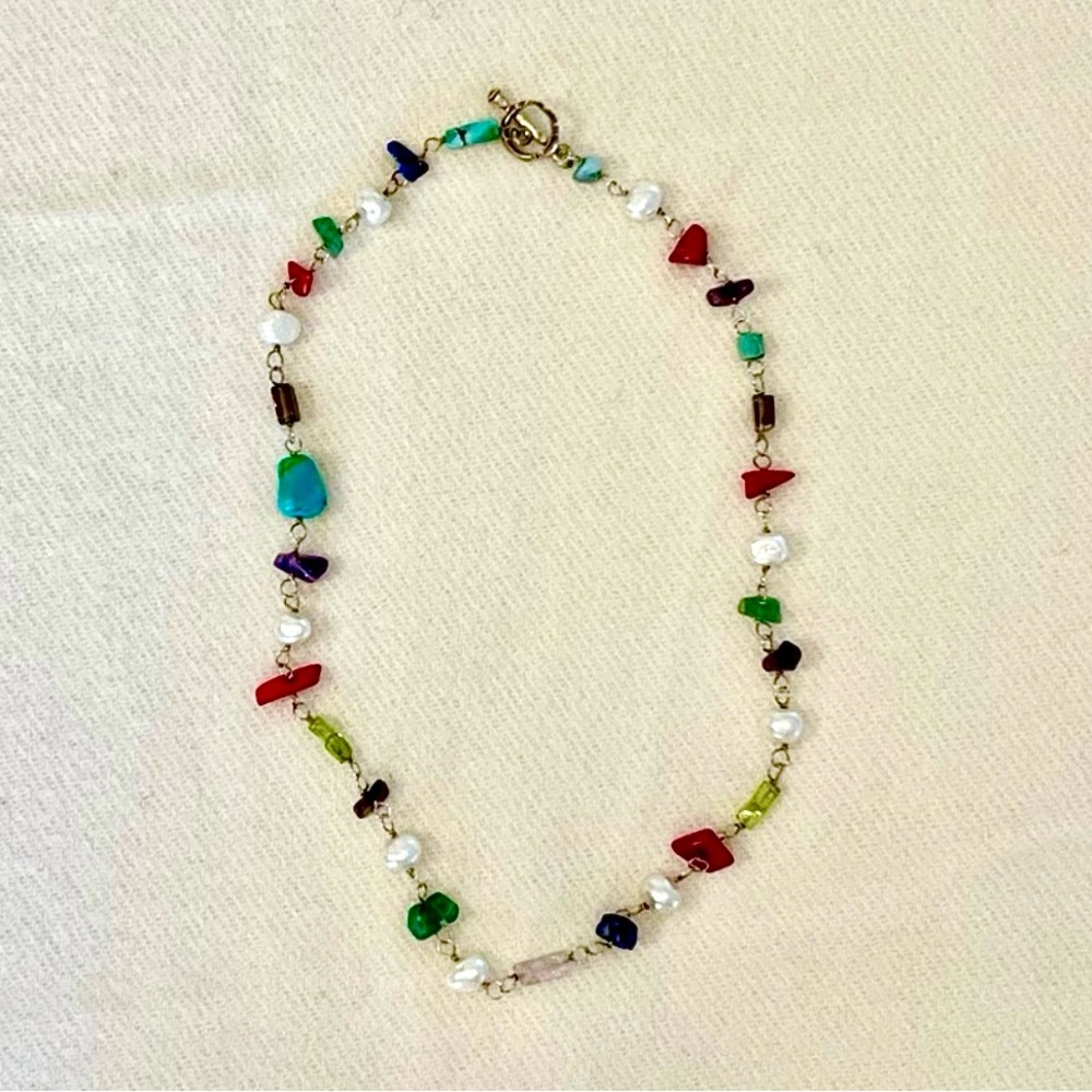 Silpada Necklace Amethyst, Lapis, Peridot, Coral & Turquoise • RARE • LIKE NEW - Picture 4 of 6